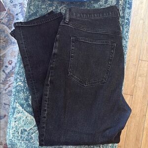 Curve Love Ultra High Rise 90s Slim Straight Black Jean